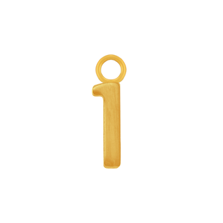 Basic Numbers with 1 Jump Ring in 14K Gold (5.3 mm)