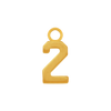 Basic Numbers with 1 Jump Ring in 14K Gold (5.3 mm)