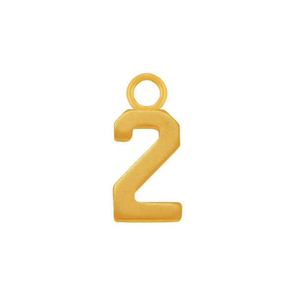 Basic Numbers with 1 Jump Ring in 14K Gold (5.3 mm)