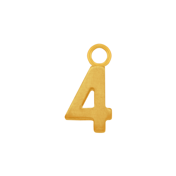 Basic Numbers with 1 Jump Ring in 14K Gold (5.3 mm)