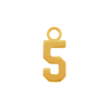 Basic Numbers with 1 Jump Ring in 14K Gold (5.3 mm)