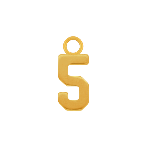 Basic Numbers with 1 Jump Ring in 14K Gold (5.3 mm)