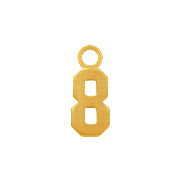 Basic Numbers with 1 Jump Ring in 14K Gold (5.3 mm)