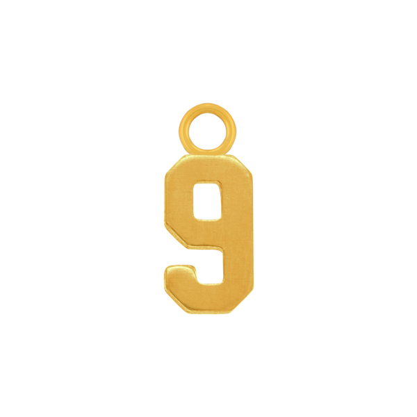 Basic Numbers with 1 Jump Ring in 14K Gold (5.3 mm)