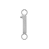 Basic Numbers with 2 Jump Rings in 14K Gold (5.3 mm)