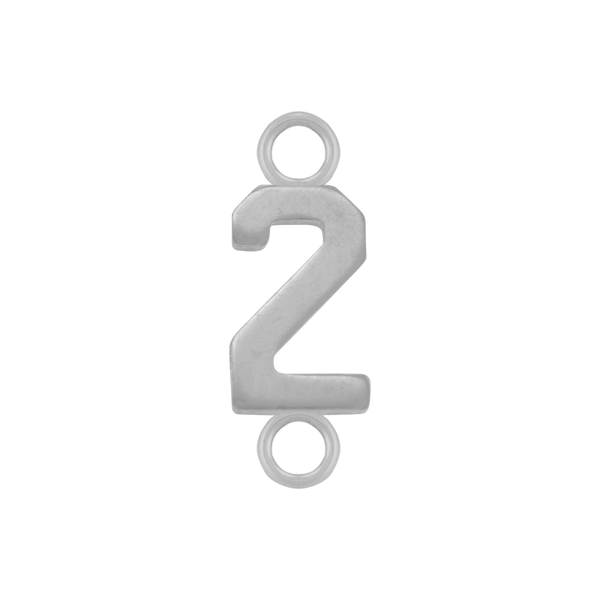 Basic Numbers with 2 Jump Rings in 14K Gold (5.3 mm)