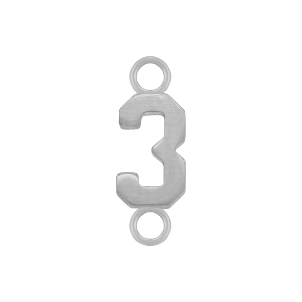 Basic Numbers with 2 Jump Rings in 14K Gold (5.3 mm)