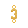 Basic Numbers with 2 Jump Rings in 14K Gold (5.3 mm)