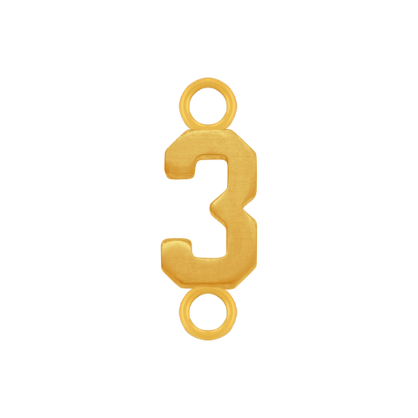 Basic Numbers with 2 Jump Rings in 14K Gold (5.3 mm)