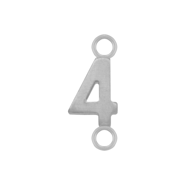 Basic Numbers with 2 Jump Rings in 14K Gold (5.3 mm)