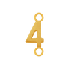 Basic Numbers with 2 Jump Rings in 14K Gold (5.3 mm)