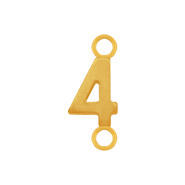 Basic Numbers with 2 Jump Rings in 14K Gold (5.3 mm)