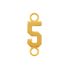 Basic Numbers with 2 Jump Rings in 14K Gold (5.3 mm)