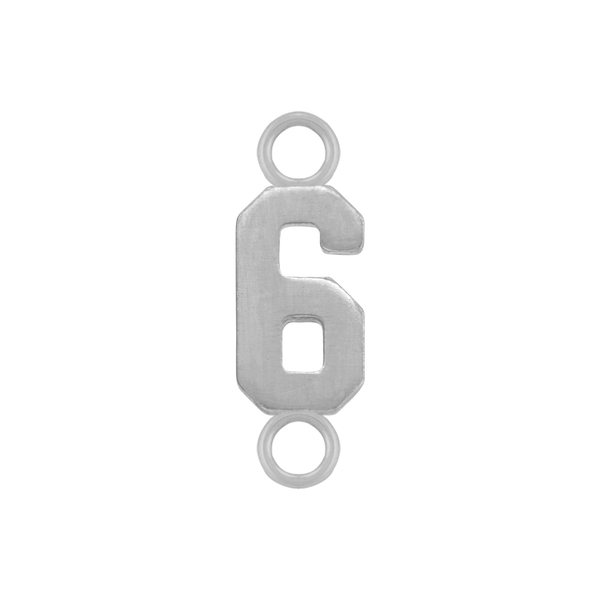 Basic Numbers with 2 Jump Rings in 14K Gold (5.3 mm)