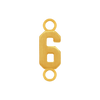 Basic Numbers with 2 Jump Rings in 14K Gold (5.3 mm)