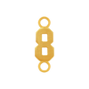 Basic Numbers with 2 Jump Rings in 14K Gold (5.3 mm)