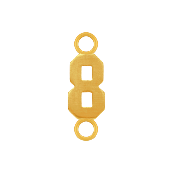 Basic Numbers with 2 Jump Rings in 14K Gold (5.3 mm)