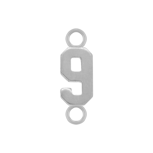 Basic Numbers with 2 Jump Rings in 14K Gold (5.3 mm)