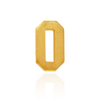 Basic Numbers in 14K Gold (5.3mm) (Semi-Polished)