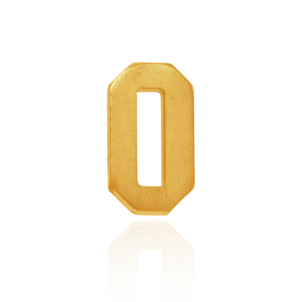 Basic Numbers in 14K Gold (5.3mm) (Semi-Polished)
