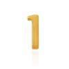 Basic Numbers in 14K Gold (5.3mm) (Semi-Polished)
