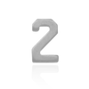Basic Numbers in Sterling Silver (5.3mm) (Semi-Polished)