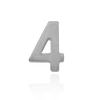 Basic Numbers in Sterling Silver (5.3mm) (Semi-Polished)