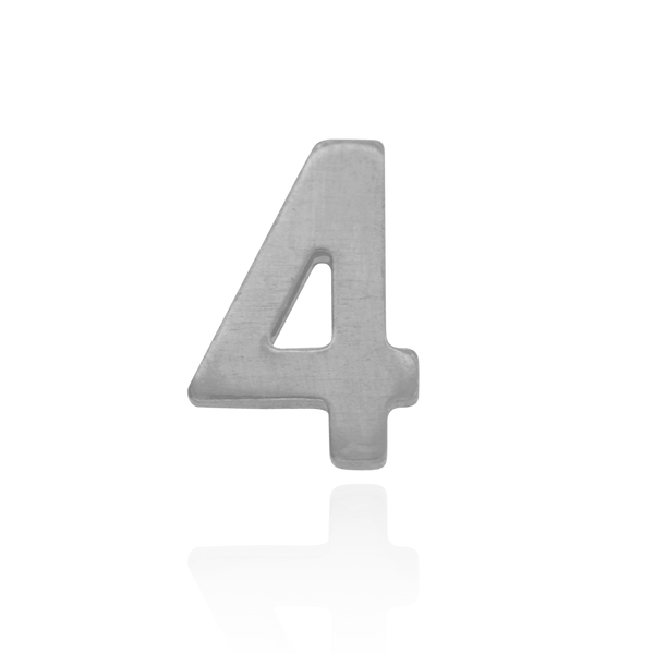 Basic Numbers in Sterling Silver (5.3mm) (Semi-Polished)