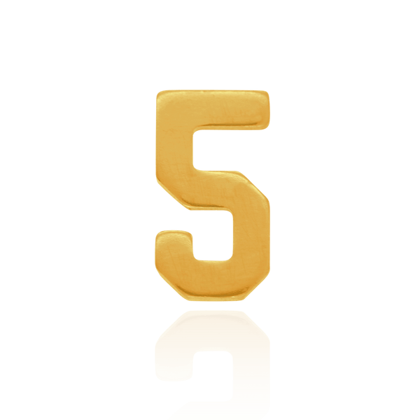 Basic Numbers in 14K Gold (5.3mm) (Semi-Polished)