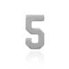 Basic Numbers in Sterling Silver (5.3mm) (Semi-Polished)