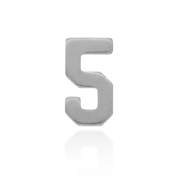 Basic Numbers in Sterling Silver (5.3mm) (Semi-Polished)