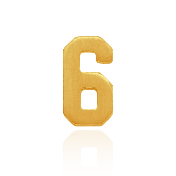 Basic Numbers in 14K Gold (5.3mm) (Semi-Polished)