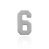Basic Numbers in Sterling Silver (5.3mm) (Semi-Polished)
