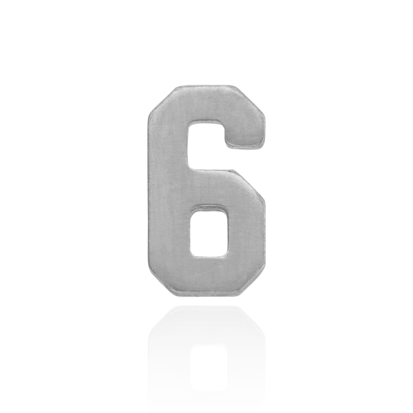 Basic Numbers in Sterling Silver (5.3mm) (Semi-Polished)
