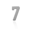Basic Numbers in Sterling Silver (5.3mm) (Semi-Polished)