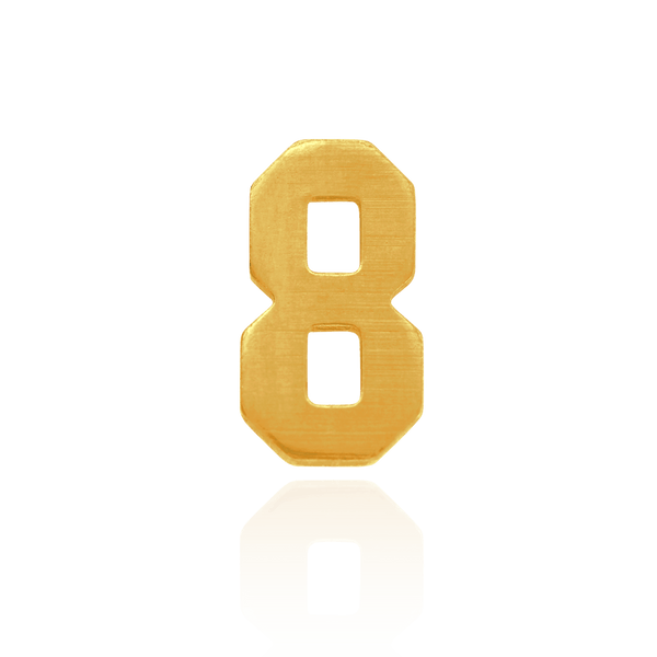 Basic Numbers in 14K Gold (5.3mm) (Semi-Polished)