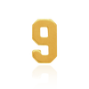 Basic Numbers in 14K Gold (5.3mm) (Semi-Polished)