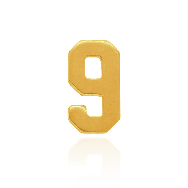 Basic Numbers in 14K Gold (5.3mm) (Semi-Polished)