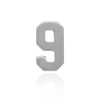 Basic Numbers in Sterling Silver (5.3mm) (Semi-Polished)