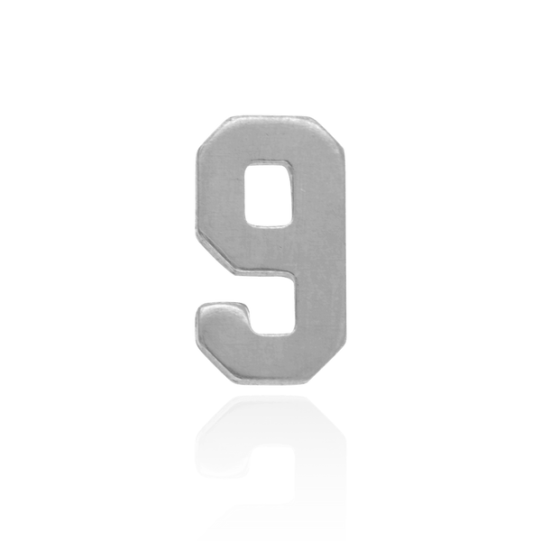Basic Numbers in Sterling Silver (5.3mm) (Semi-Polished)