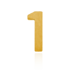 Basic Numbers in 14K Gold (8mm) (Semi-Polished)