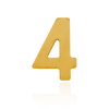 Basic Numbers in 14K Gold (8mm) (Semi-Polished)