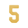 Basic Numbers in 14K Gold (8mm) (Semi-Polished)