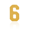 Basic Numbers in 14K Gold (8mm) (Semi-Polished)