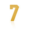 Basic Numbers in 14K Gold (8mm) (Semi-Polished)