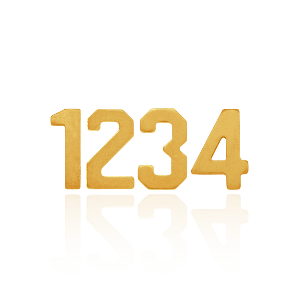 Basic Numbers in Sterling Silver (8mm) (Semi-Polished)