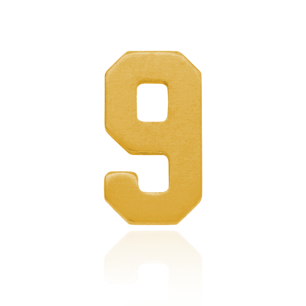 Basic Numbers in 14K Gold (8mm) (Semi-Polished)