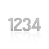 Basic Numbers in Sterling Silver (8mm) (Semi-Polished)