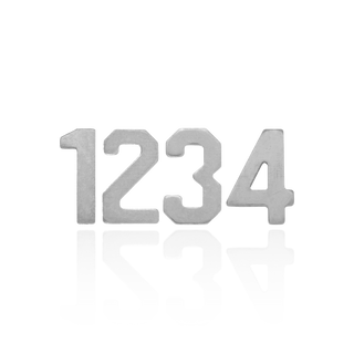 Basic Numbers in Sterling Silver (8mm) (Semi-Polished)