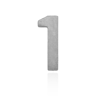 Basic Numbers in Sterling Silver (8mm) (Semi-Polished)
